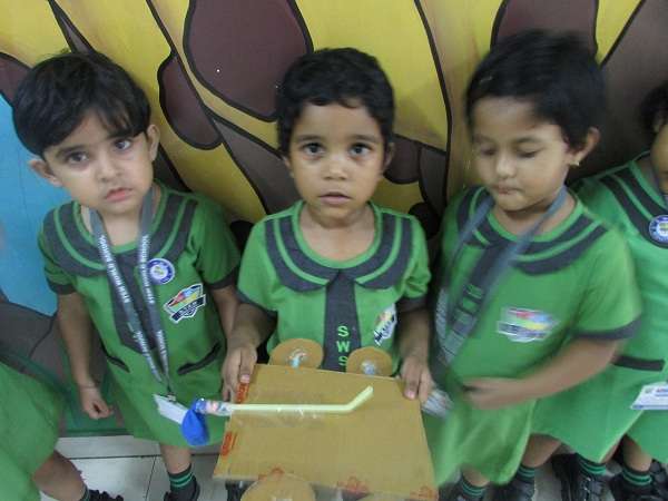 STEM experiment done by our Lower Nursery students (Balloon Car)