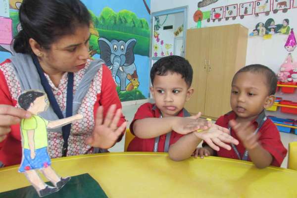 STEM experiment done by our Play Group students (Body Parts - Legs)