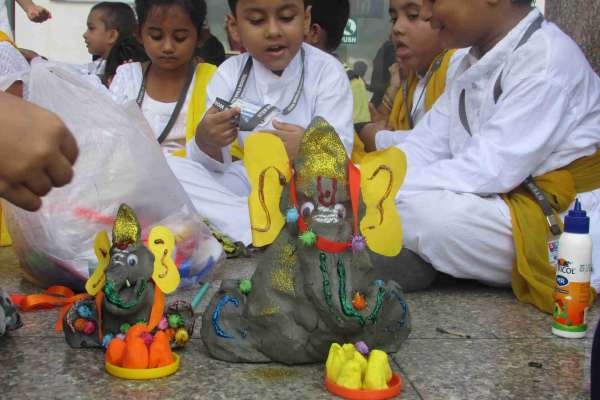 Ganesh Chaturthi Celebration At STEM World School.