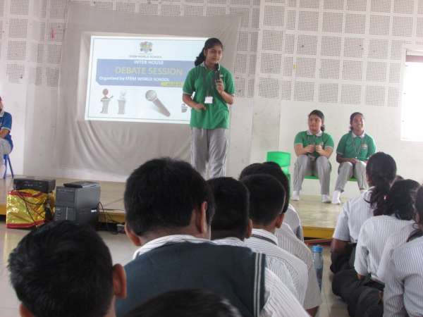 STEM World School Conducts Inter House Debate Activity