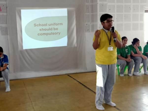 STEM World School Conducts Inter House Debate Activity