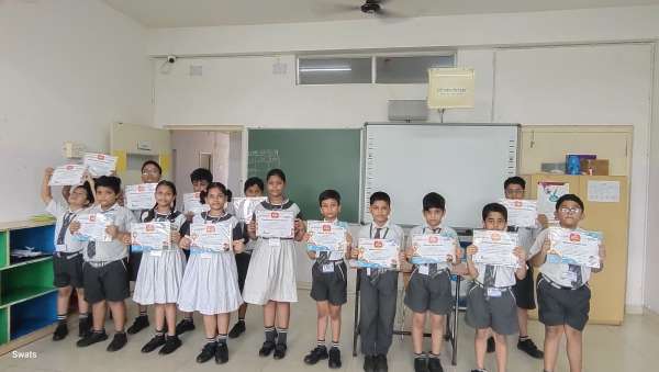 Certificate award ceremony for The SIP Arithmetic Genius All India School Contest, Season 9