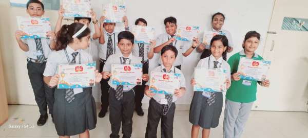 Certificate award ceremony for The SIP Arithmetic Genius All India School Contest, Season 9